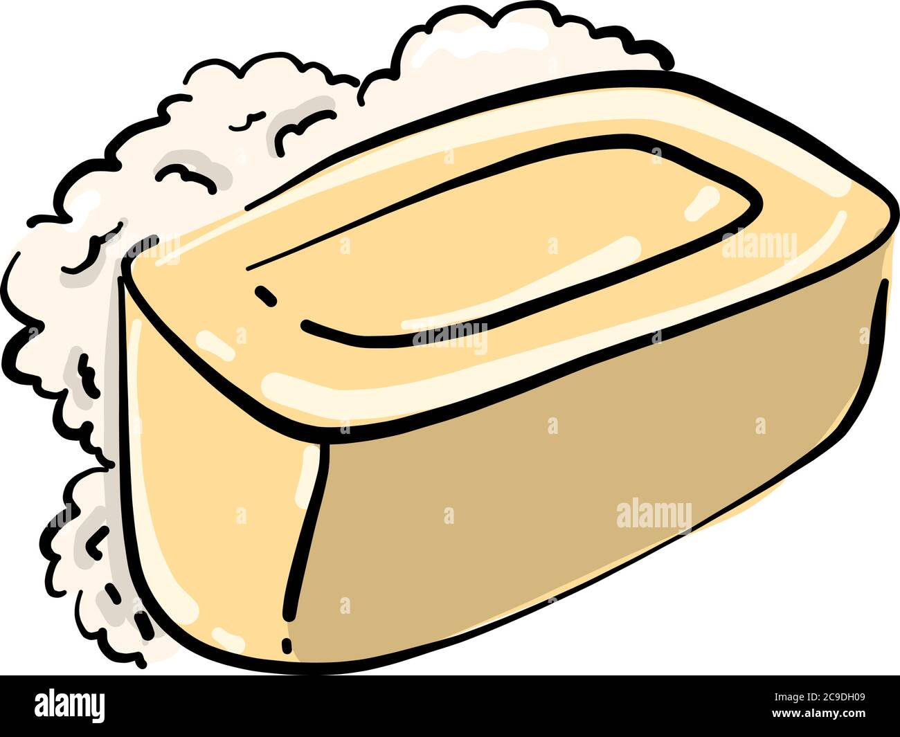 Sapone solido, illustrazione, vettore su sfondo bianco Illustrazione Vettoriale