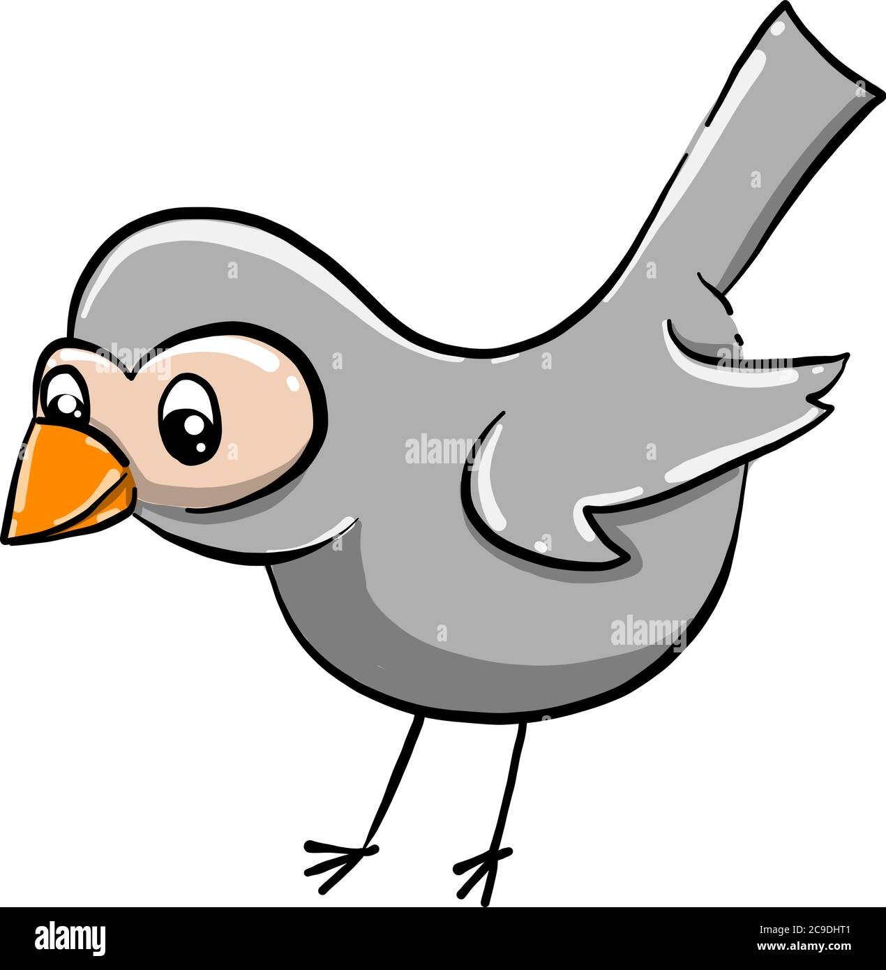 Uccello brutto, illustrazione, vettore su sfondo bianco Illustrazione Vettoriale