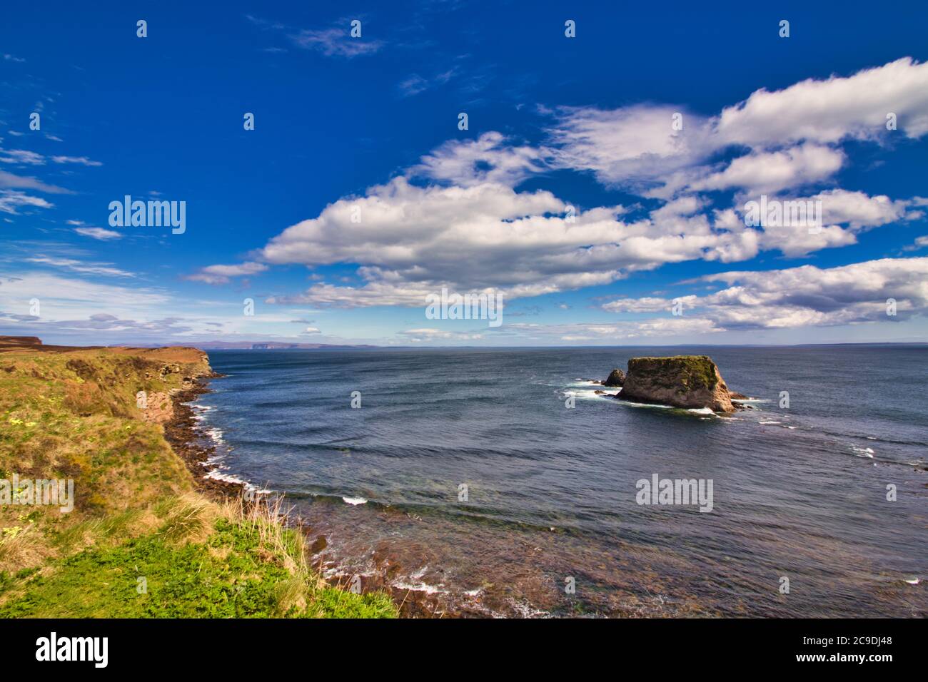 vista su un'isola rocciosa Foto Stock