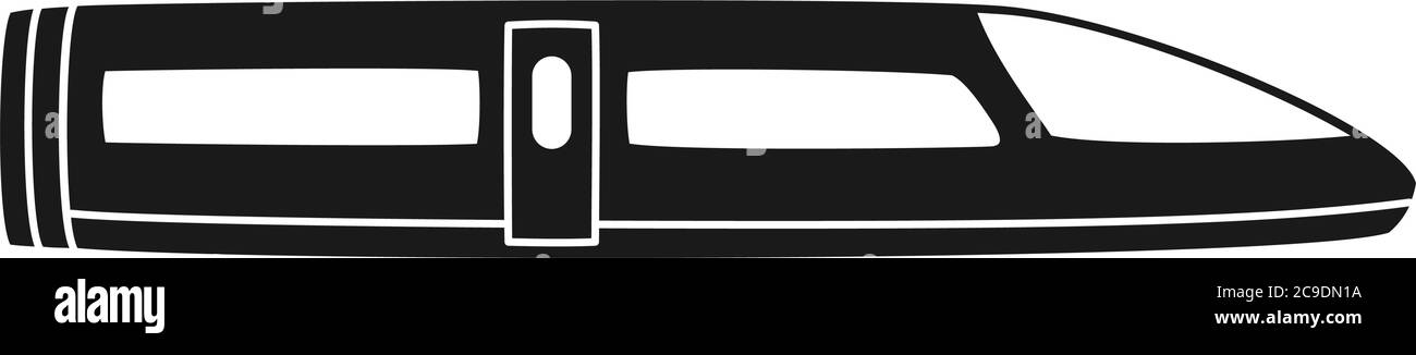 Linea ferroviaria moderna in bianco e nero Illustrazione Vettoriale