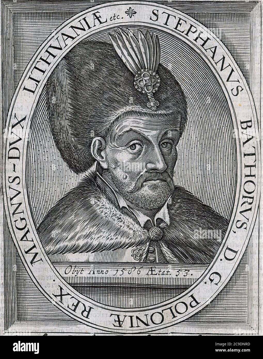 STEFANO BÁTHORY Re di Polonia (1533-1586) Foto Stock