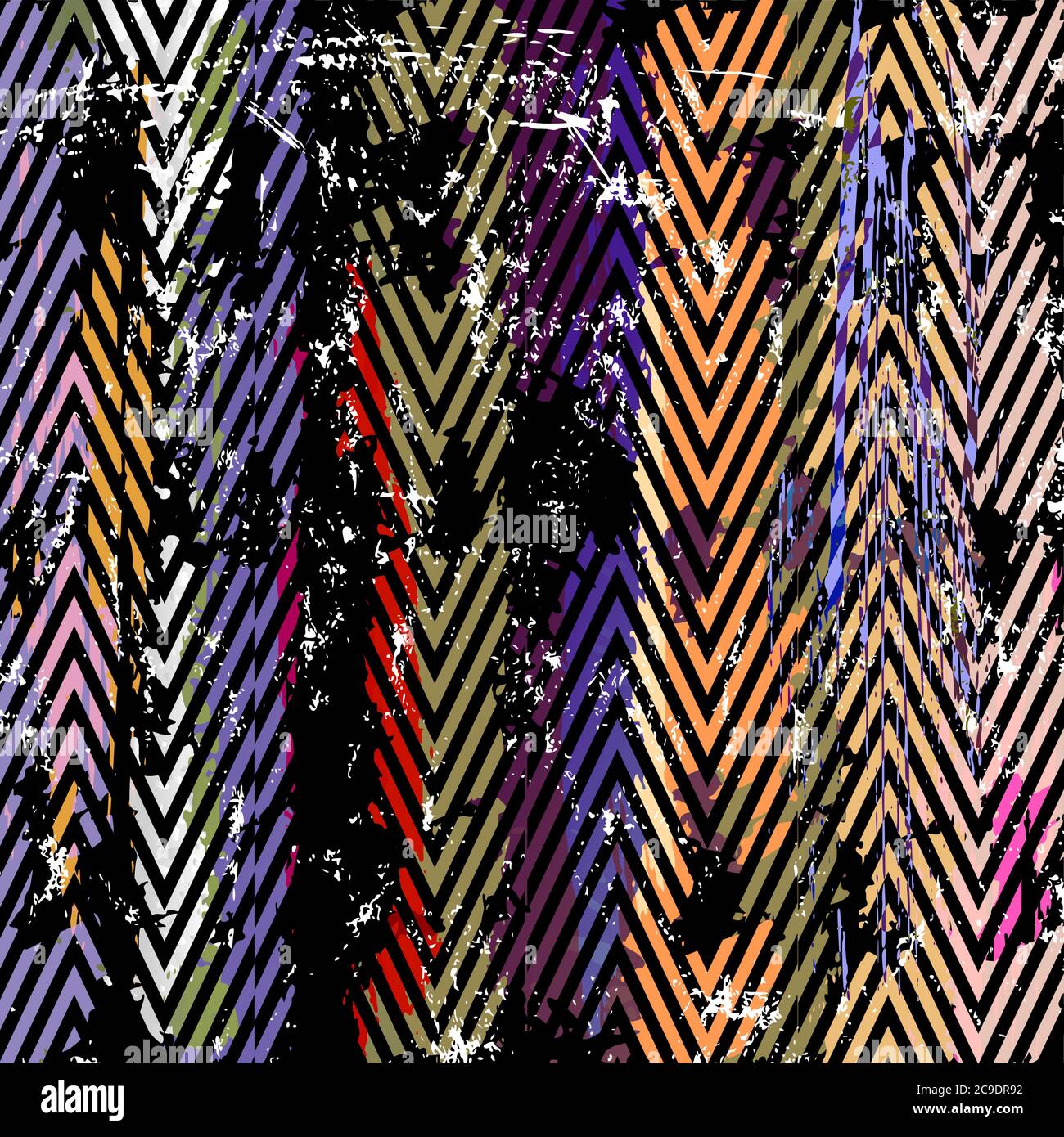 composizione astratta dello sfondo, con tratti, schizzi e linee geometriche Illustrazione Vettoriale