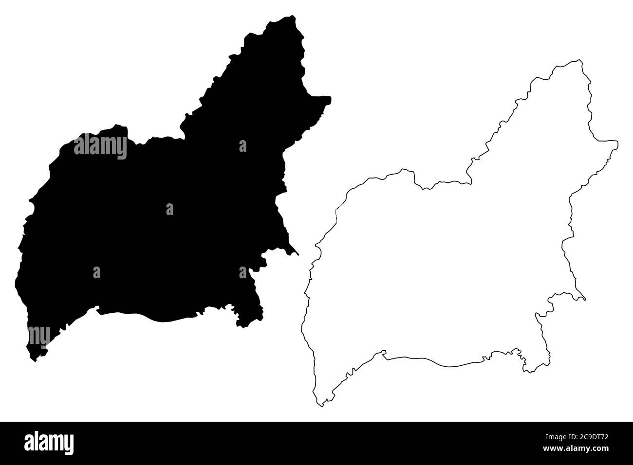 Guarulhos Città (Repubblica Federativa del Brasile, Stato di San Paolo) mappa vettoriale illustrazione, scrimble schizzo Città di Guarulhos mappa Illustrazione Vettoriale