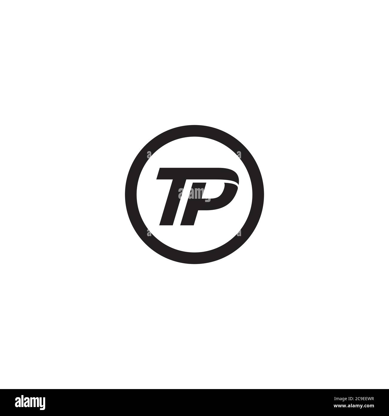 Logo TP lettera / icona design Illustrazione Vettoriale