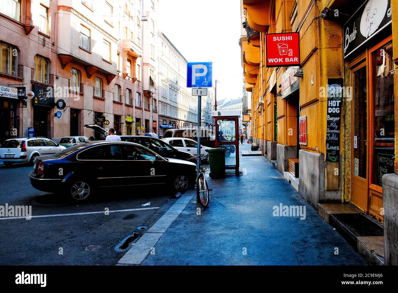 Strade di Budapest Foto Stock