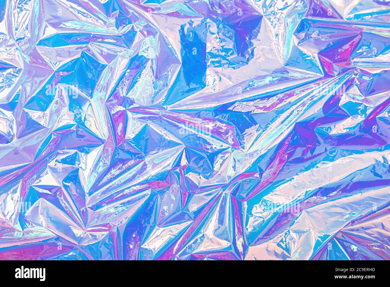 sfondo olografico color pastello in stile anni '80 Foto Stock