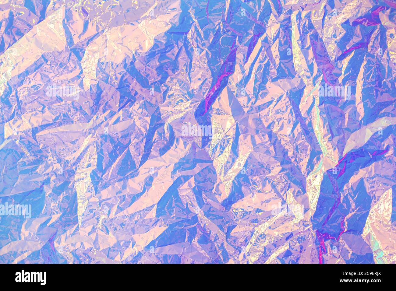 sfondo olografico color pastello in stile anni '80 Foto Stock