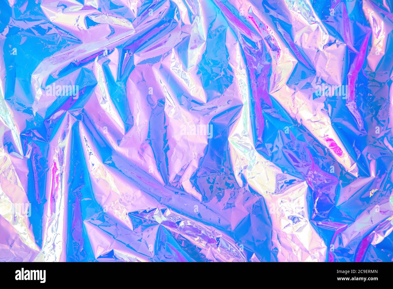 sfondo olografico color pastello in stile anni '80 Foto Stock