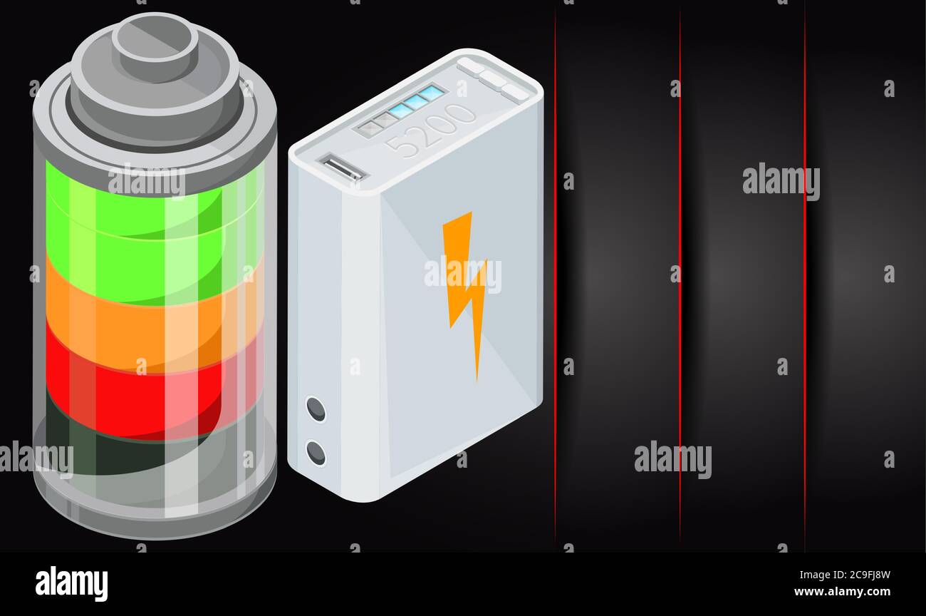 progettazione di diversi tipi di batteria su sfondi astratti Illustrazione Vettoriale