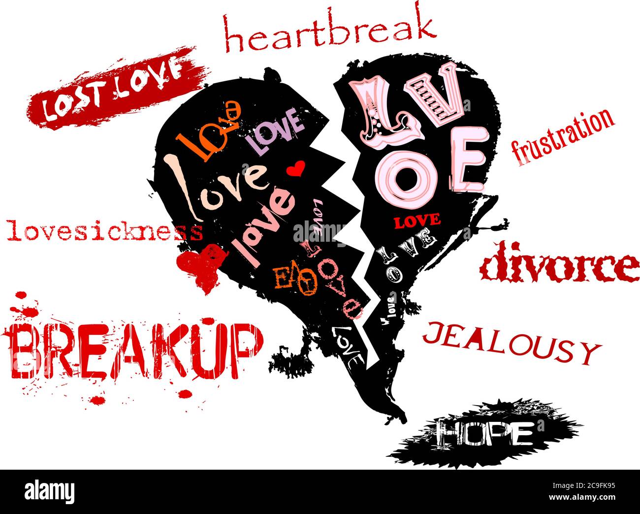 Amore emozione, annata e grugia illustrazione, questo vettore arte può essere utilizzato come biglietto di benvenuto per matrimonio, impegno, giorno di valentine. Illustrazione Vettoriale