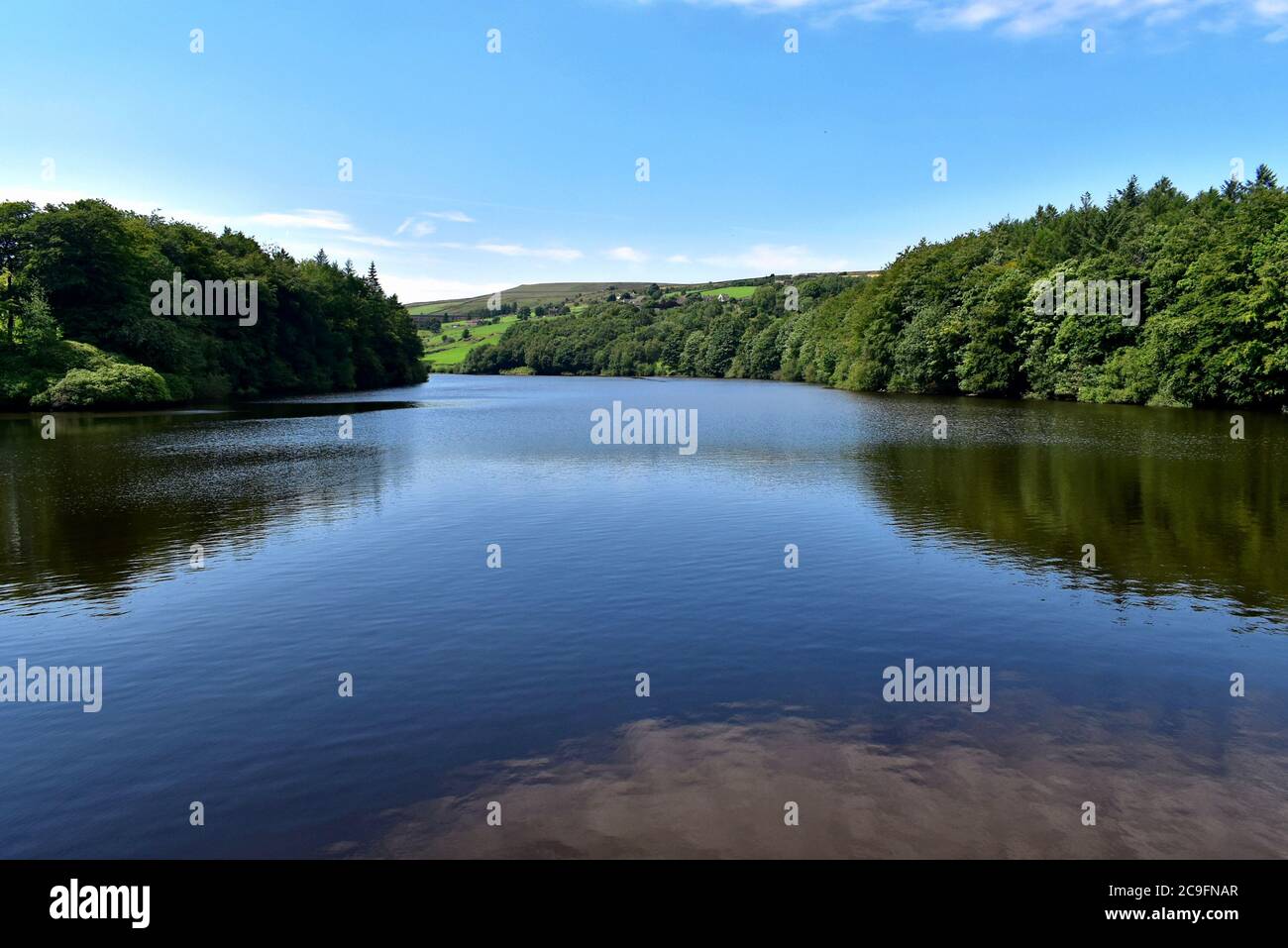 Ryburn Reservoir Ripponden Foto Stock