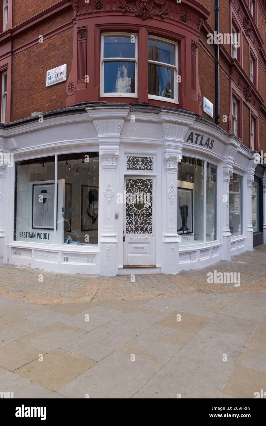The Atlas Gallery, una galleria fotografica commerciale a Dorset Street, Marylebone, Londra, Inghilterra, Regno Unito Foto Stock