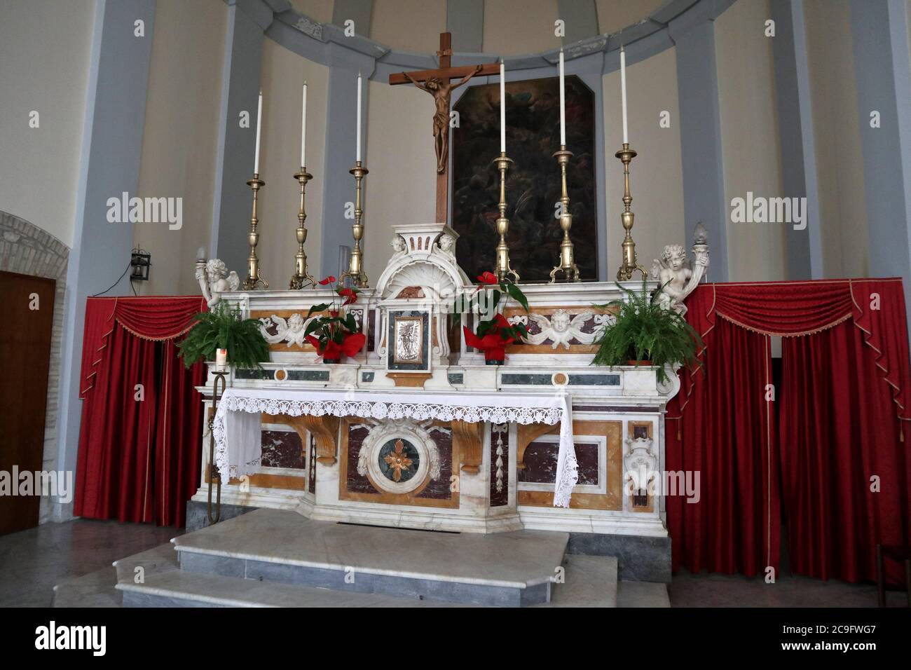 Calitri - altare nella Chiesa di San Canio Martire Foto Stock