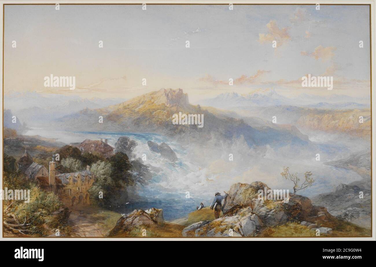 James Duffield Harding Rheinfall. Foto Stock