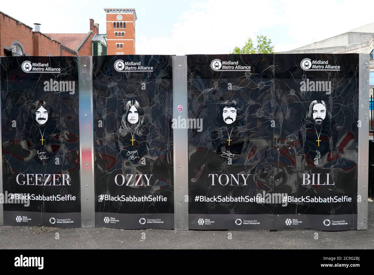 Black Sabbath Bridge a Birmingham City Centre Birmingham Inghilterra Regno Unito Foto Stock