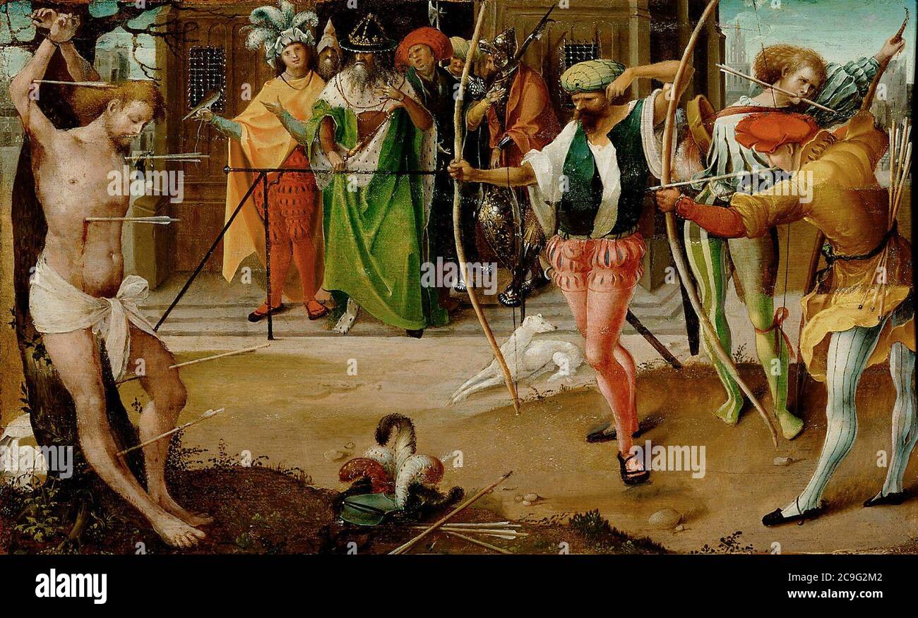Jan de Beer - martirio di San Sebastiano. Foto Stock