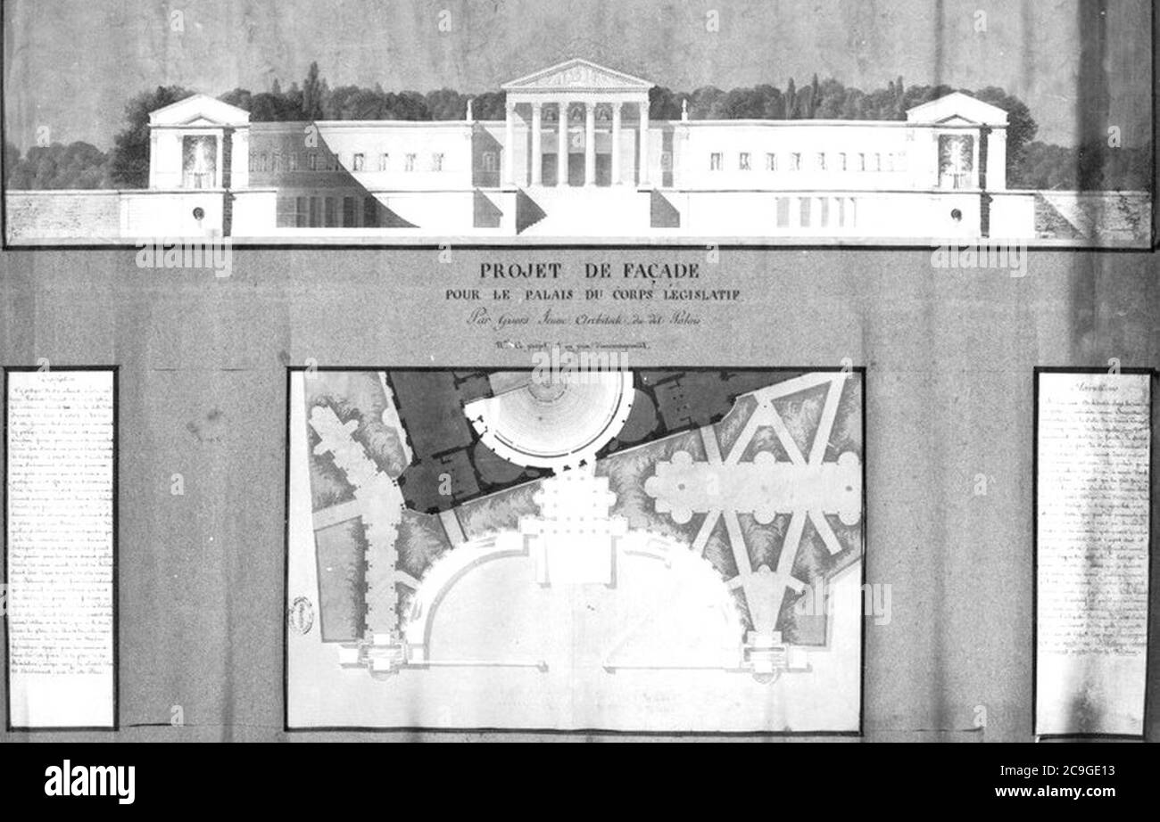 Jacques-Pierre de Gisors Palais-Bourbon 1803. Foto Stock