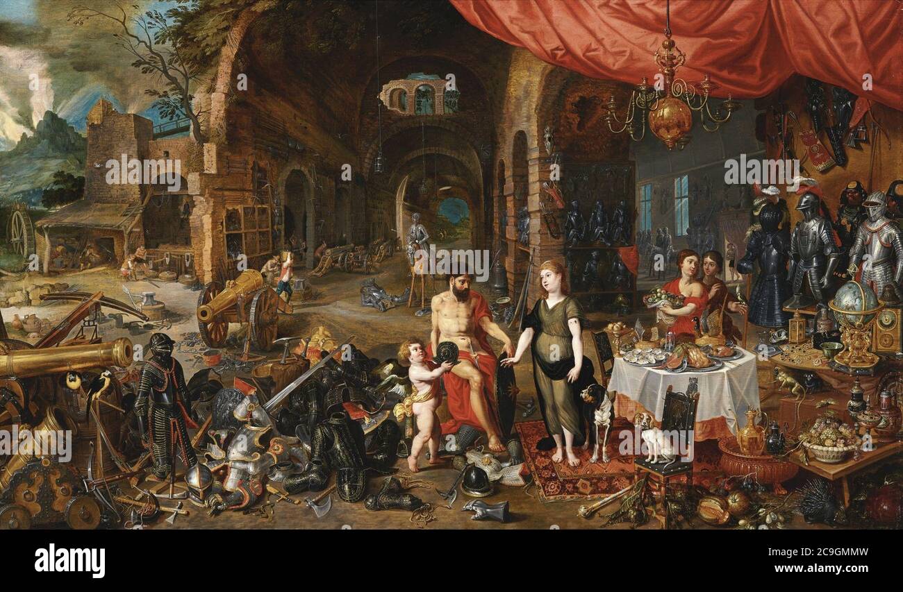 Jan Breughel il giovane - Venere alla fucina di Vulcan. Foto Stock