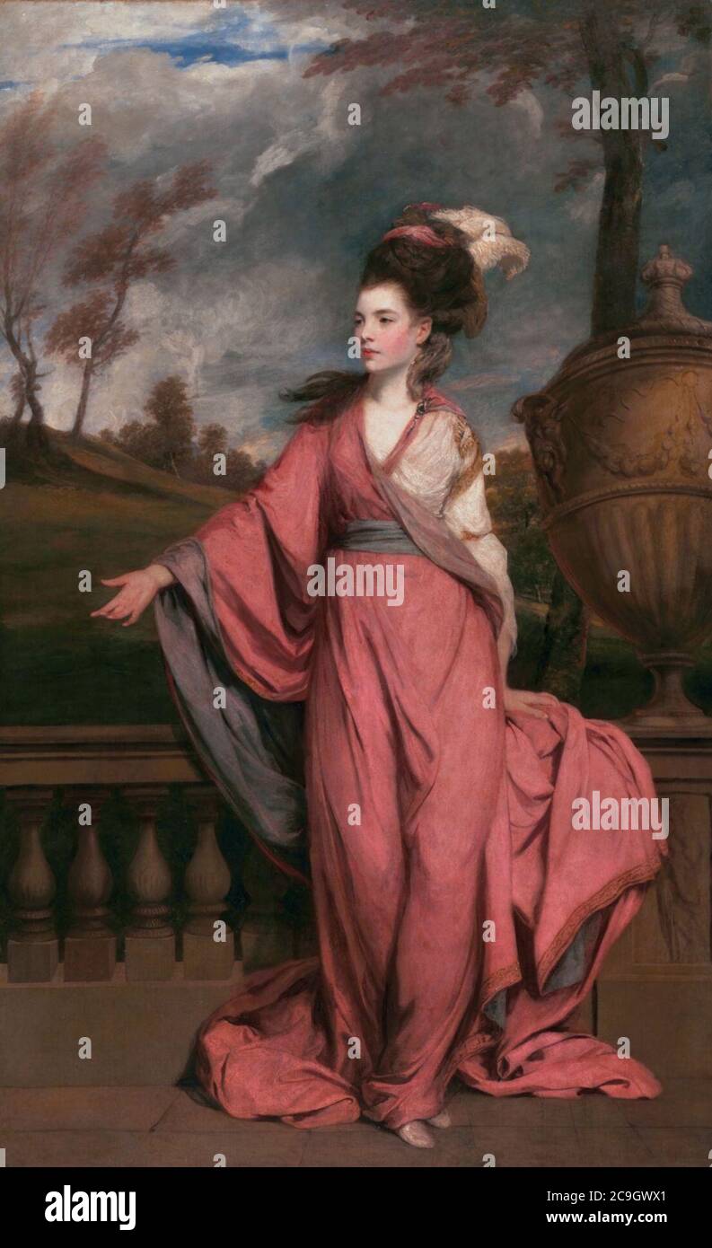 Jane Fleming, in seguito contessa di Harrington, di Joshua Reynolds. Foto Stock