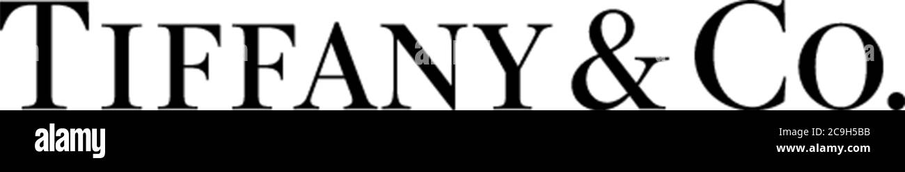 Logo Tiffany & Co, marchio di gioielli, marchio di lusso, opzionale, sfondo bianco Foto Stock