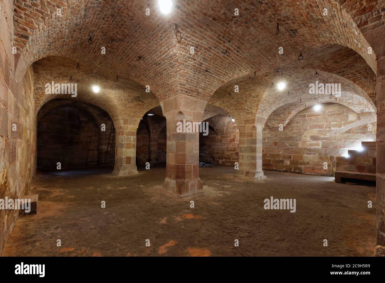 Cantina volta nel Pellerhaus, costruito come un Rinascimento, miglio storico, Norimberga, Franconia Centrale, Franconia, Baviera, Germania Foto Stock