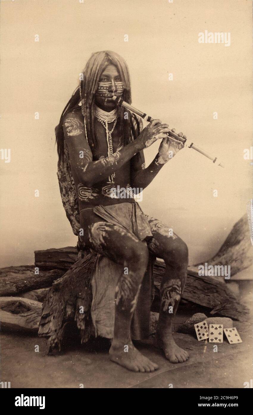 IW Taber, musicista Yuma, 1870-1906. Foto Stock