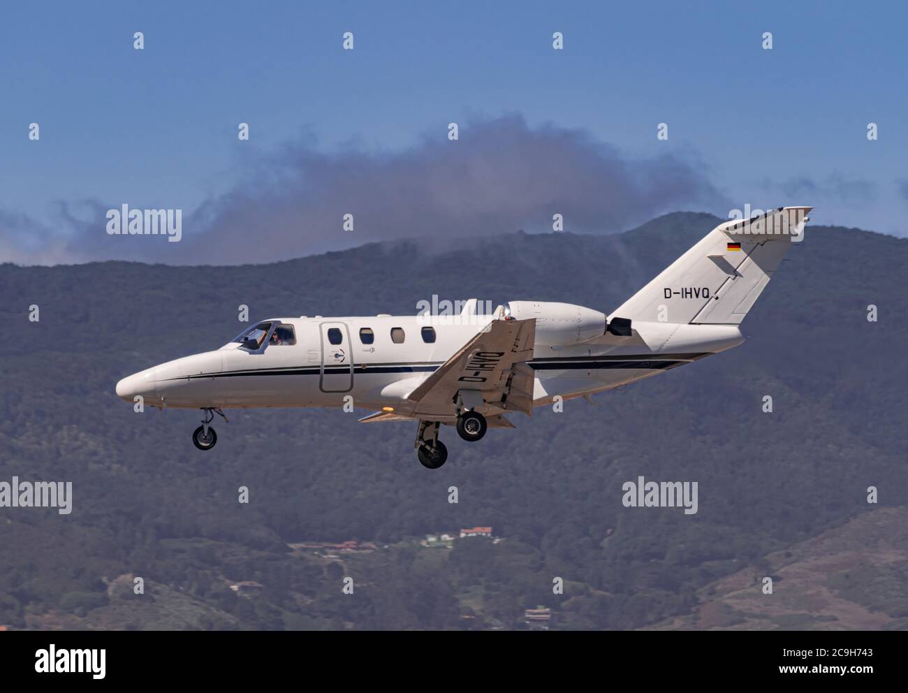 Los Rodeos, Tenerife/Isole Canarie; luglio 24 2020: Cessna 525 citationjet CJ1, sbarco, all'aeroporto di la Laguna Foto Stock