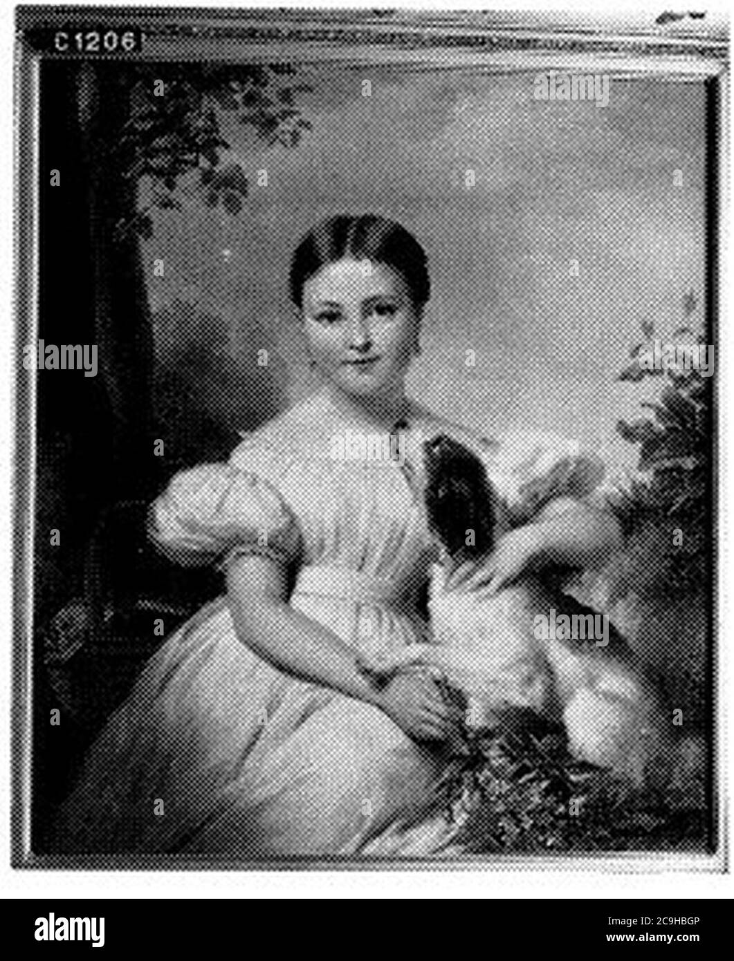 J.A.J. Kruseman - Jacqueline Adriënne Henriëtte Hoffmann (1827-1889) echtgenote van otto baron van Wassenaer heer va Foto Stock