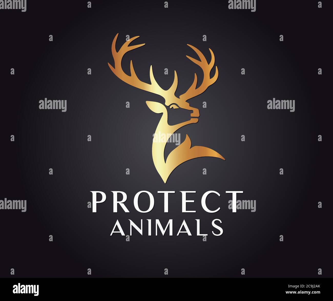 Proteggi, cura il disegno del vettore animale e di vita selvaggia Illustrazione Vettoriale