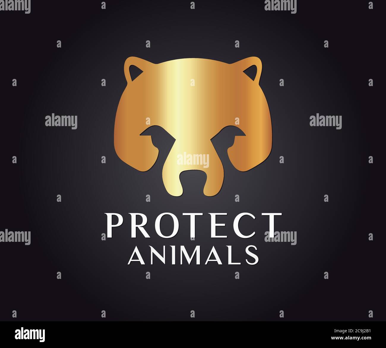 Proteggi, cura il disegno del vettore animale e di vita selvaggia Illustrazione Vettoriale