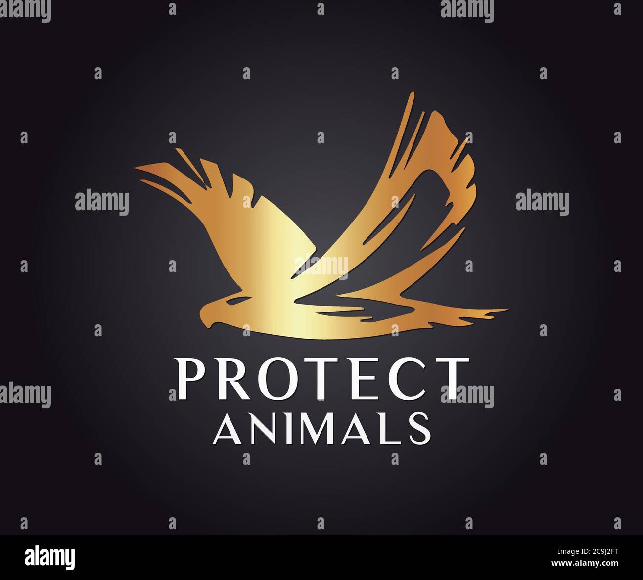 Proteggi, cura il disegno del vettore animale e di vita selvaggia Illustrazione Vettoriale