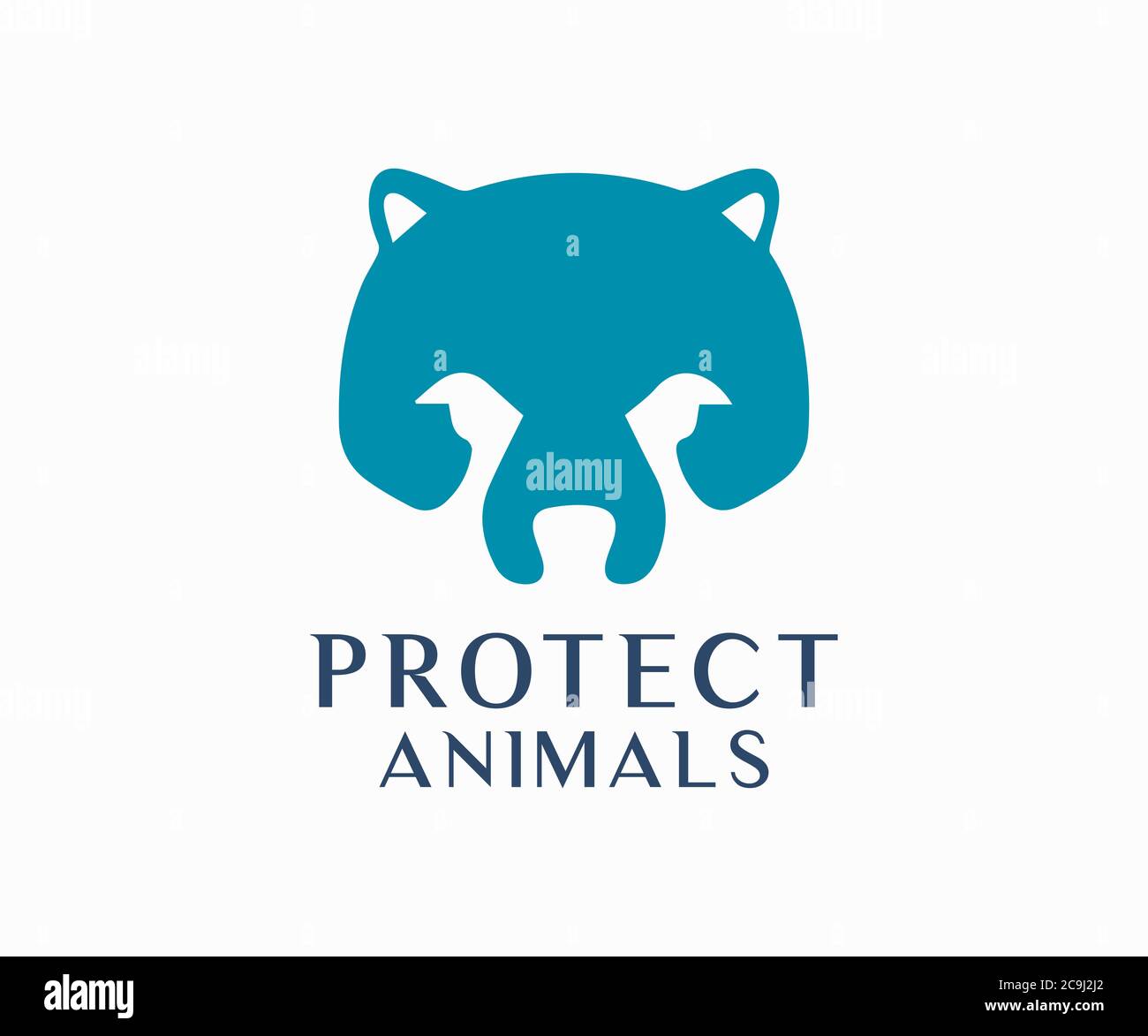Proteggi, cura il disegno del vettore animale e di vita selvaggia Illustrazione Vettoriale