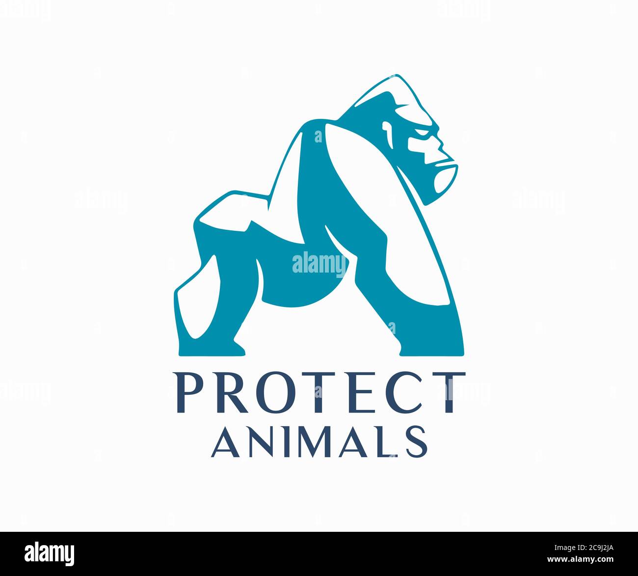 Proteggi, cura il disegno del vettore animale e di vita selvaggia Illustrazione Vettoriale