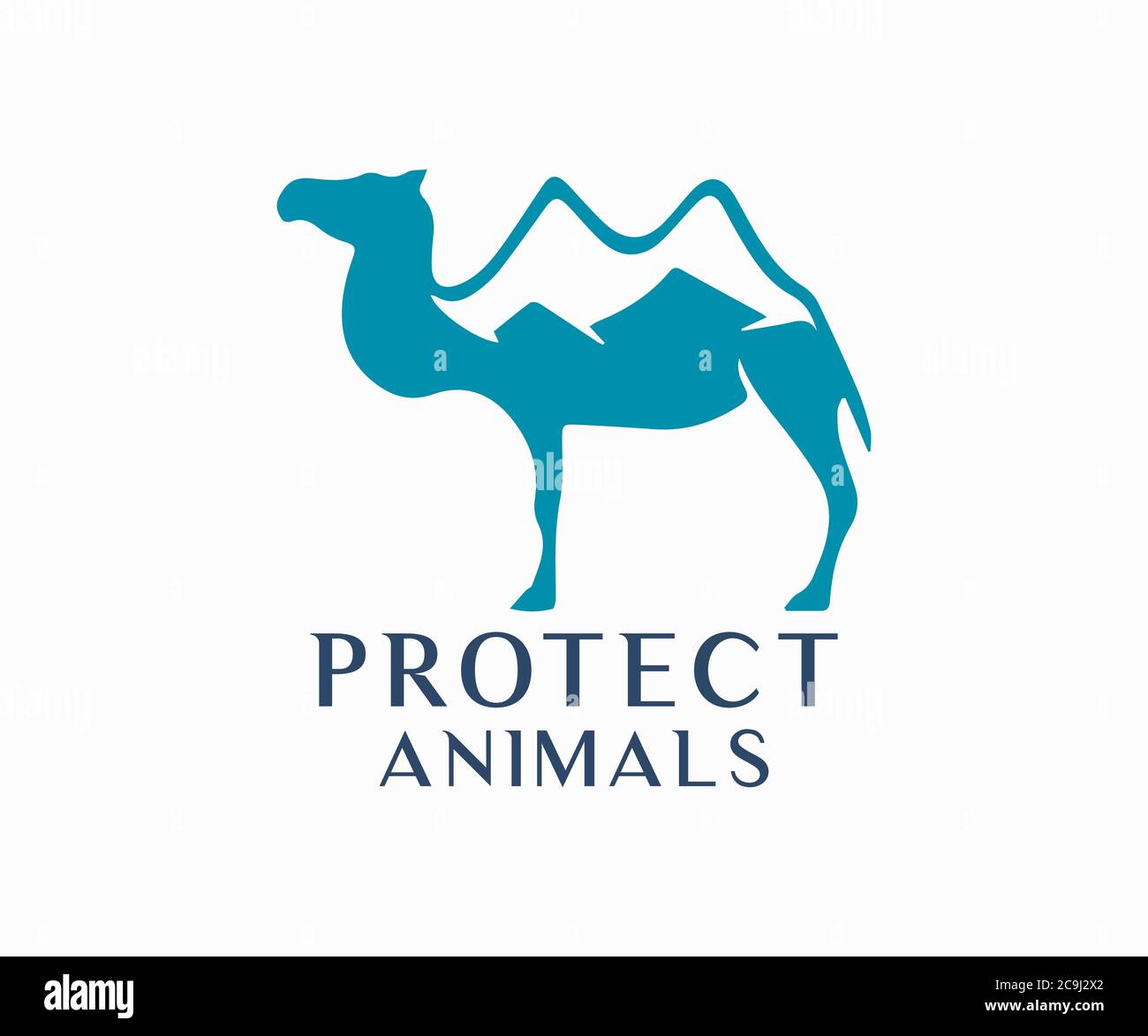 Proteggi, cura il disegno del vettore animale e di vita selvaggia Illustrazione Vettoriale