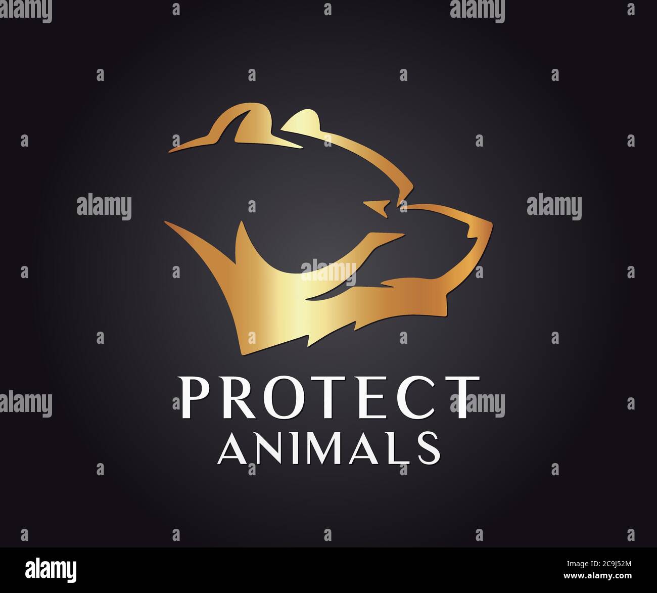 Proteggi, cura il disegno del vettore animale e di vita selvaggia Illustrazione Vettoriale