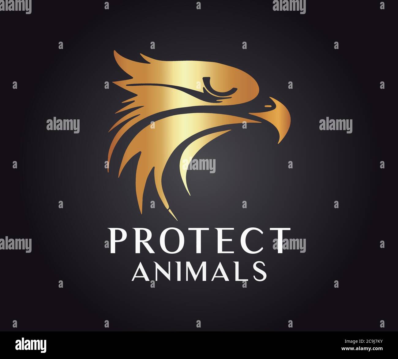 Proteggi, cura il disegno del vettore animale e di vita selvaggia Illustrazione Vettoriale