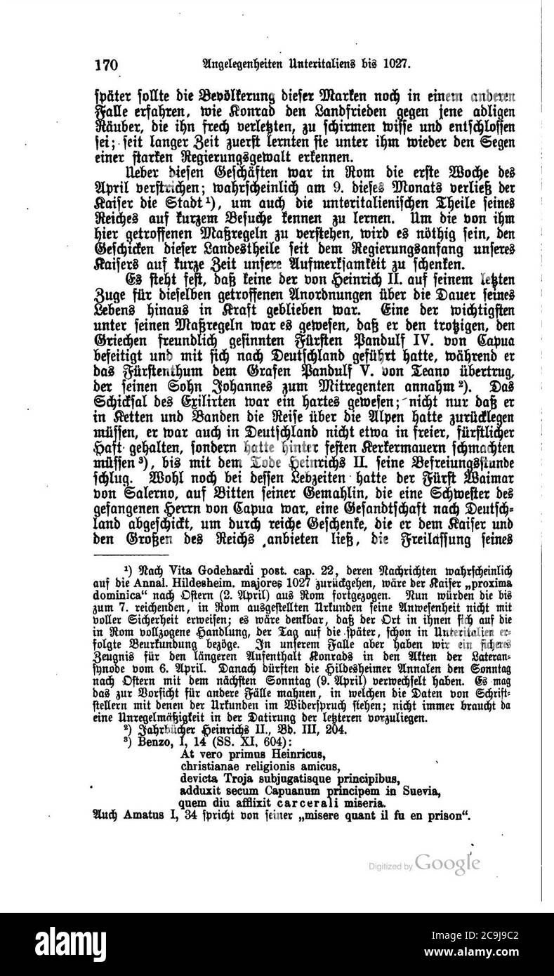 Jahrbücher Konrad II banda 1 181. Foto Stock