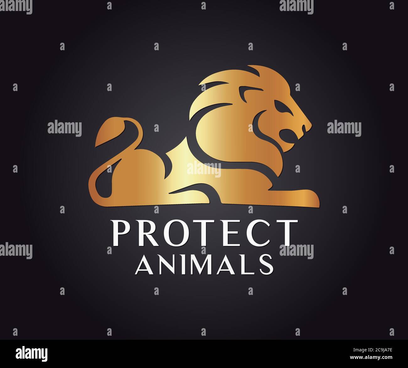 Proteggi, cura il disegno del vettore animale e di vita selvaggia Illustrazione Vettoriale