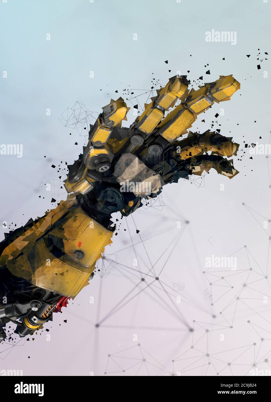 Mano robotica, illustrazione. Foto Stock