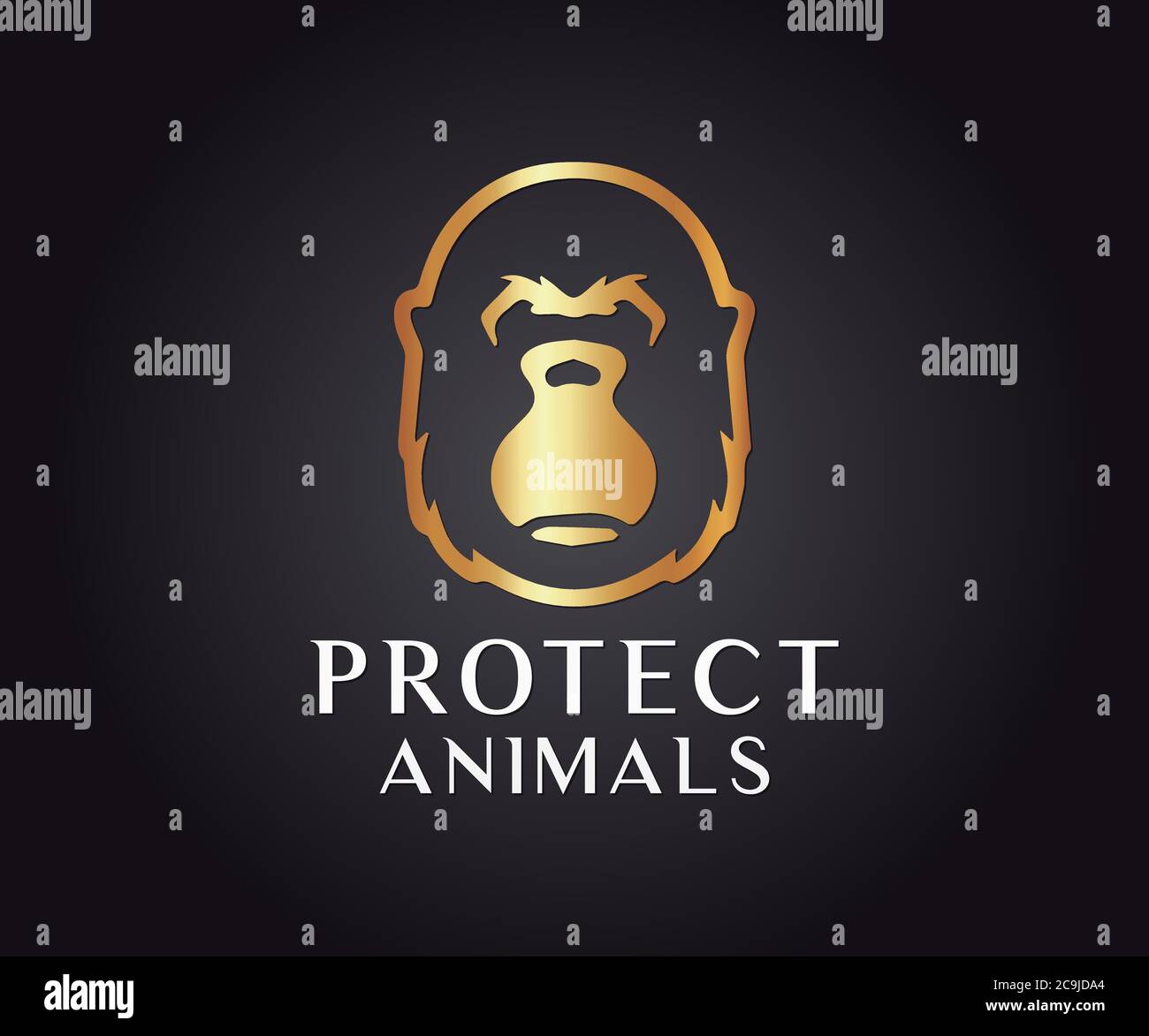 Proteggi, cura il disegno del vettore animale e di vita selvaggia Illustrazione Vettoriale