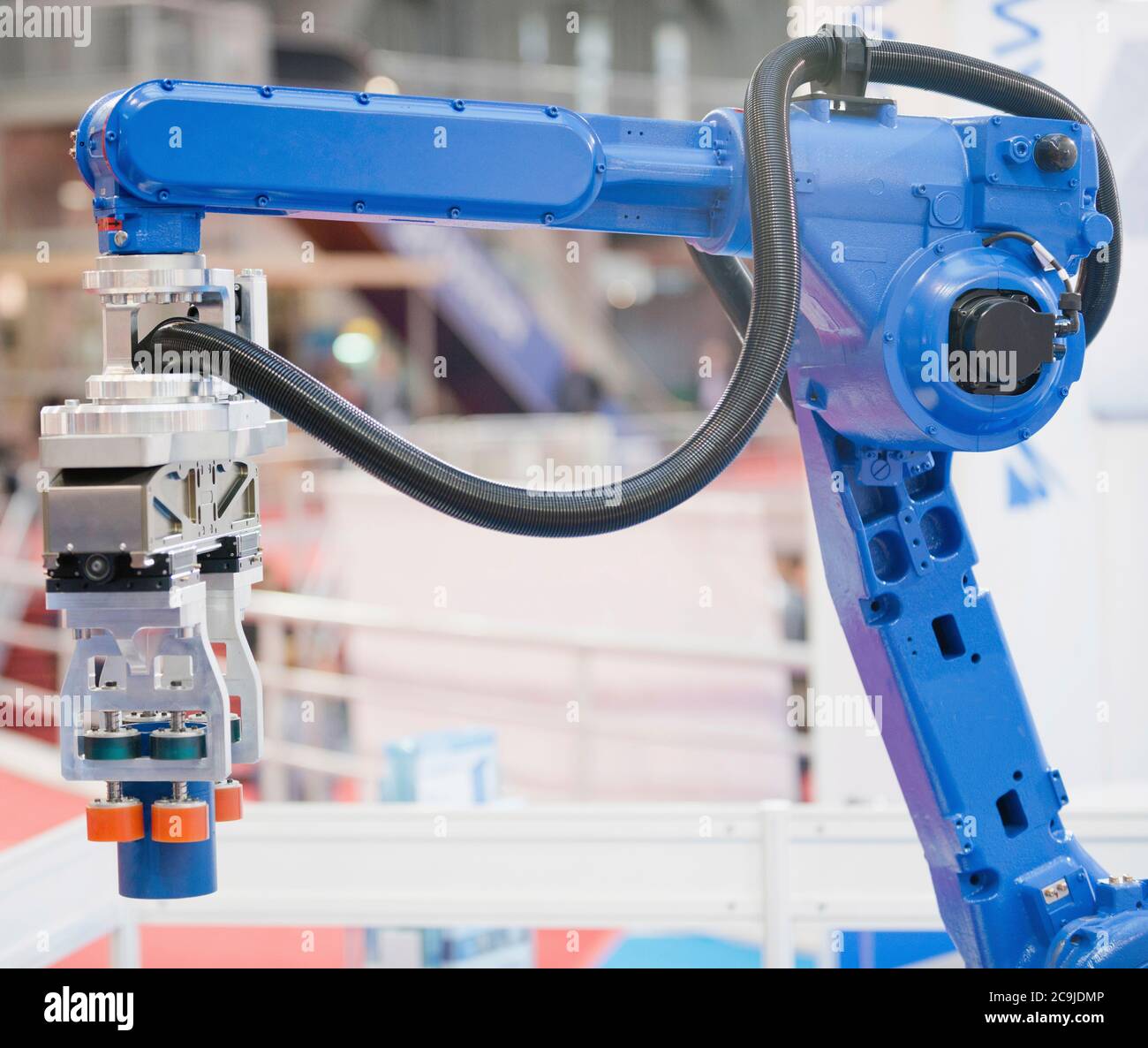 Industriali braccio robotico. Foto Stock