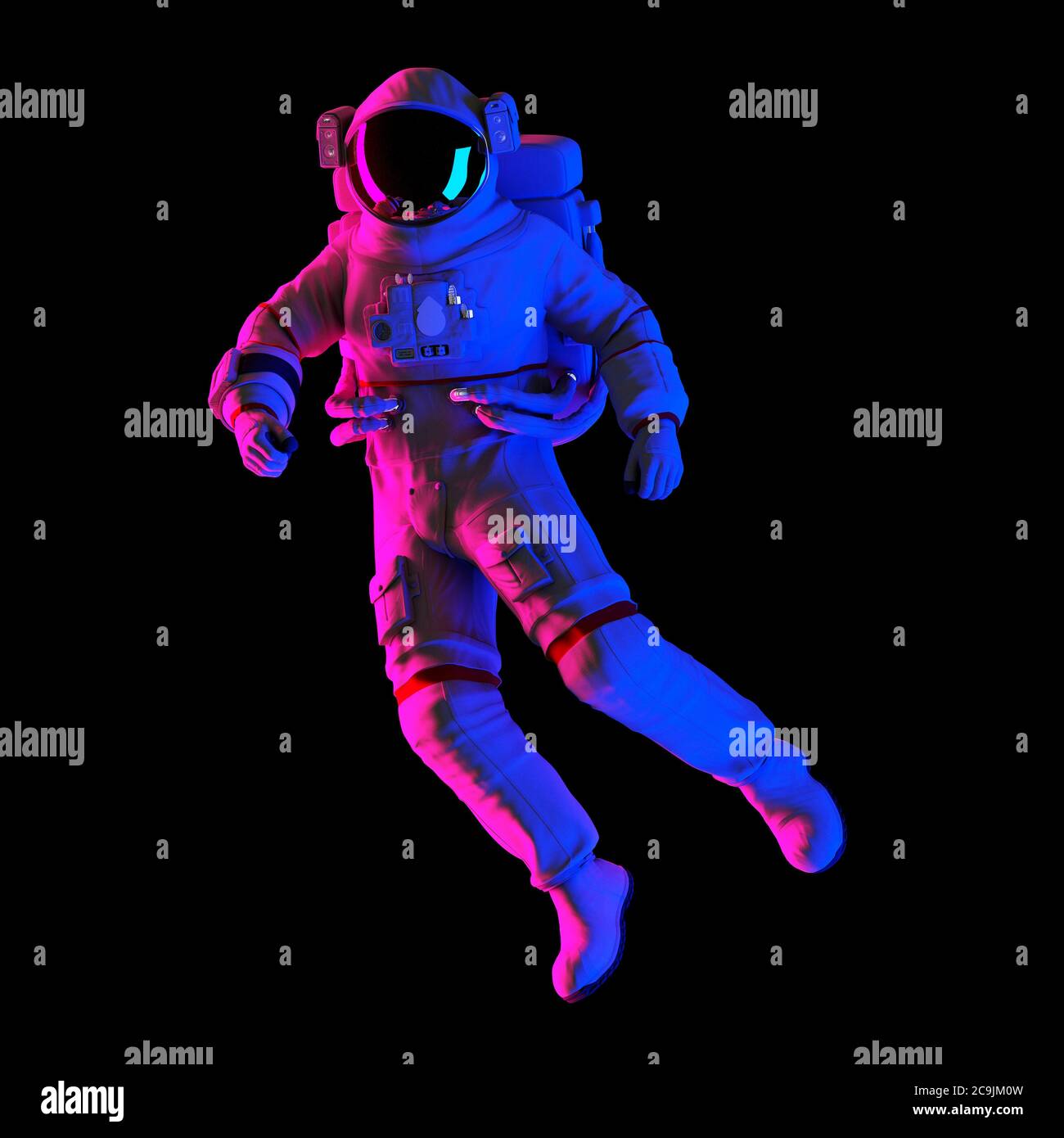 Astronauta, illustrazione del computer. Foto Stock