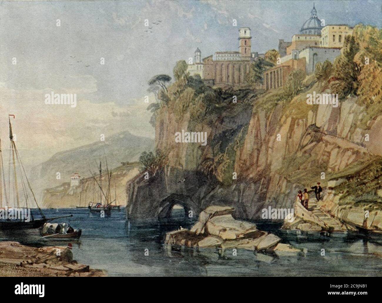 James Duffield Harding - Baia di Vico di Napoli. Foto Stock