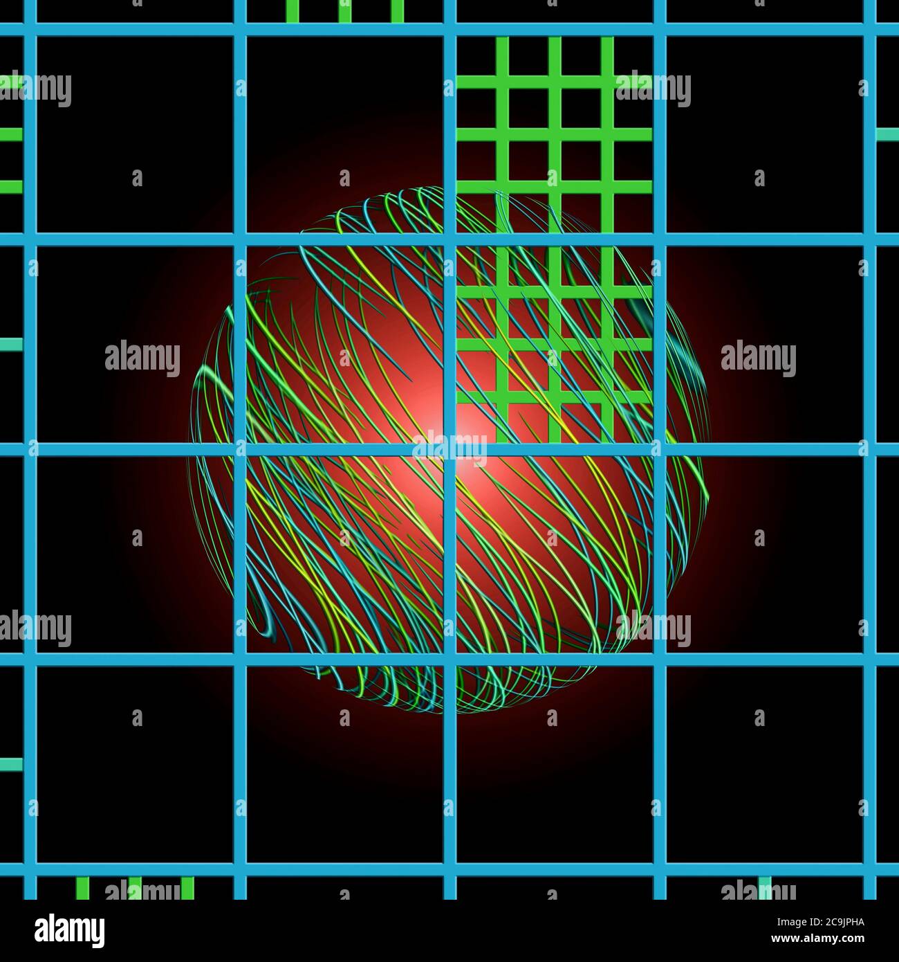 Dati quantistici, illustrazione. Foto Stock