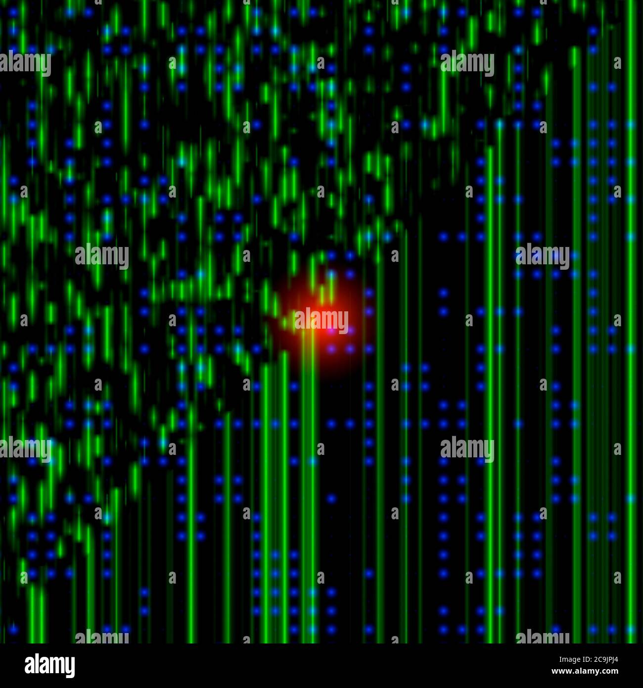 Dati quantistici, illustrazione. Foto Stock