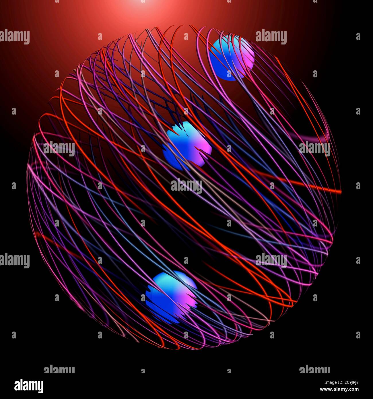 Dati quantistici, illustrazione. Foto Stock