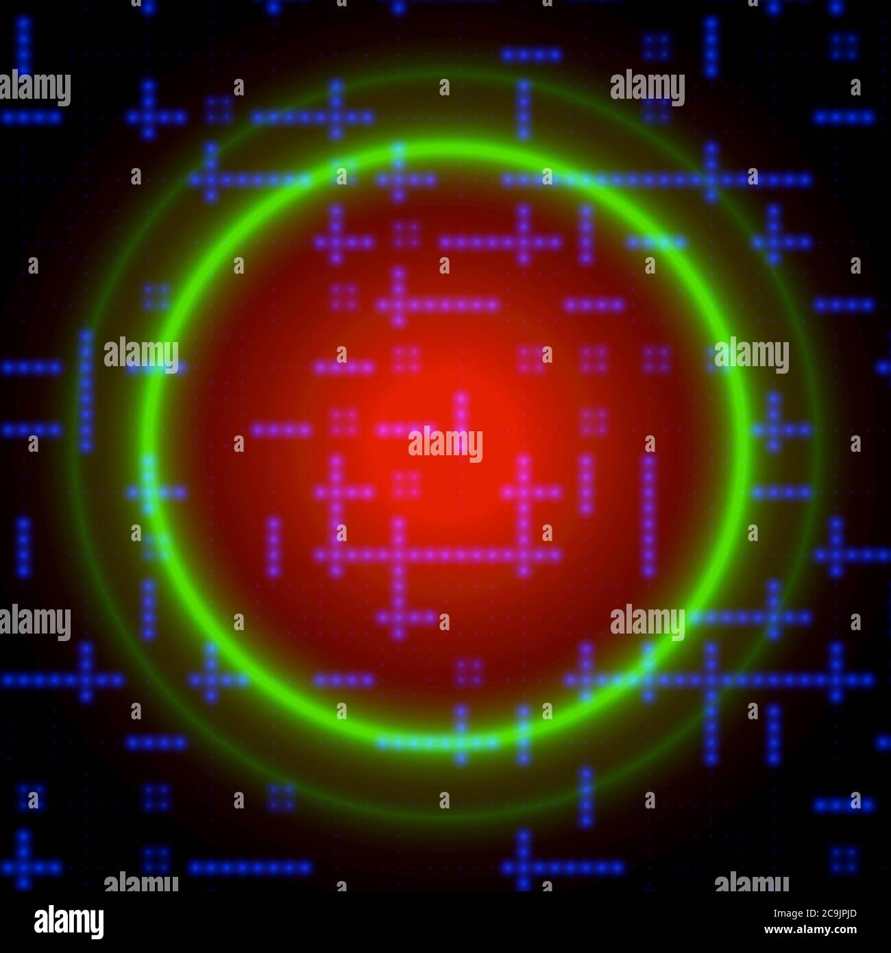 Dati quantistici, illustrazione. Foto Stock
