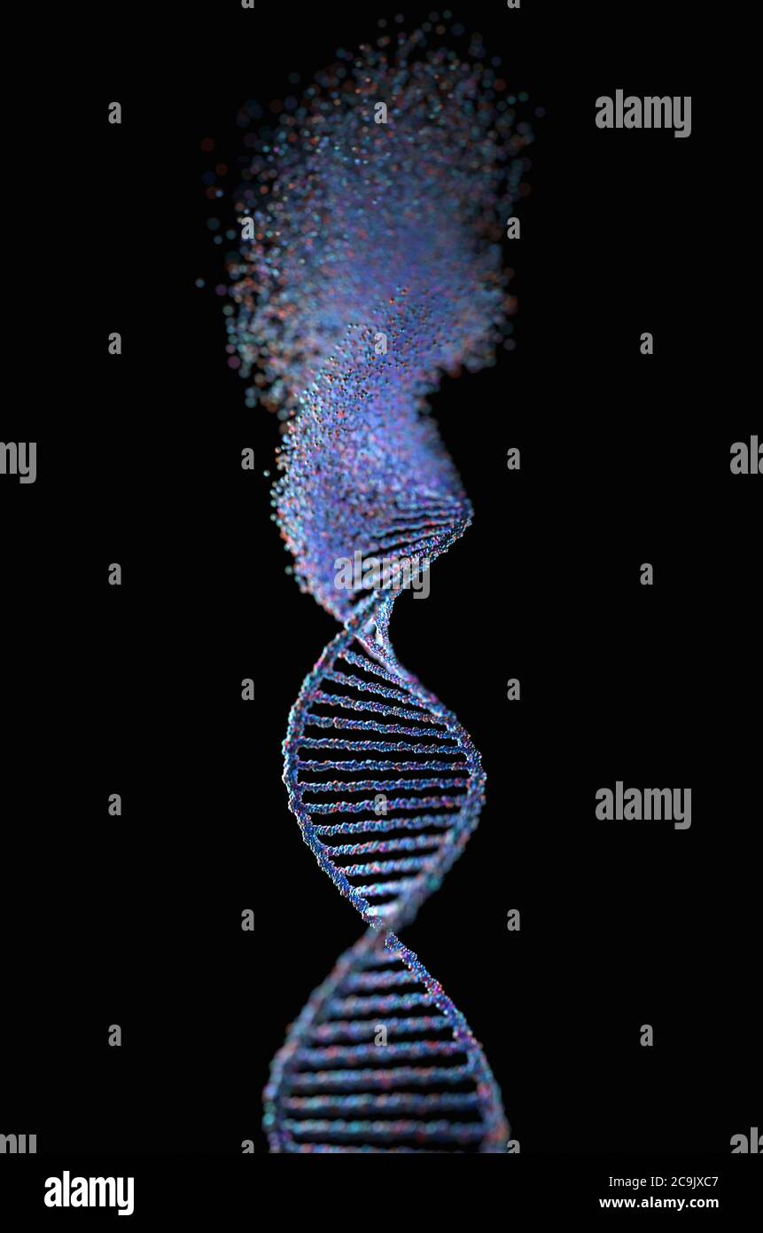 Il danno al DNA, illustrazione. Foto Stock
