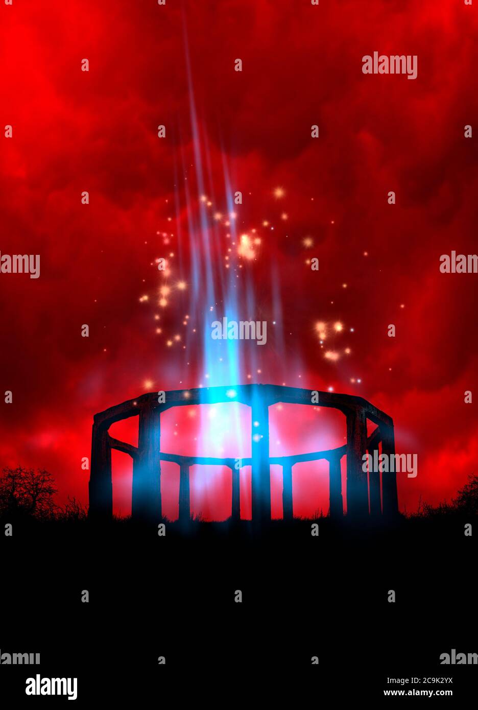 Arma segreta nazista, illustrazione. Questa è 'la Campana' (in tedesco: Die Glocke), un'arma segreta rumata sviluppata dalla Germania nazista in Slesia (il Re ceco Foto Stock