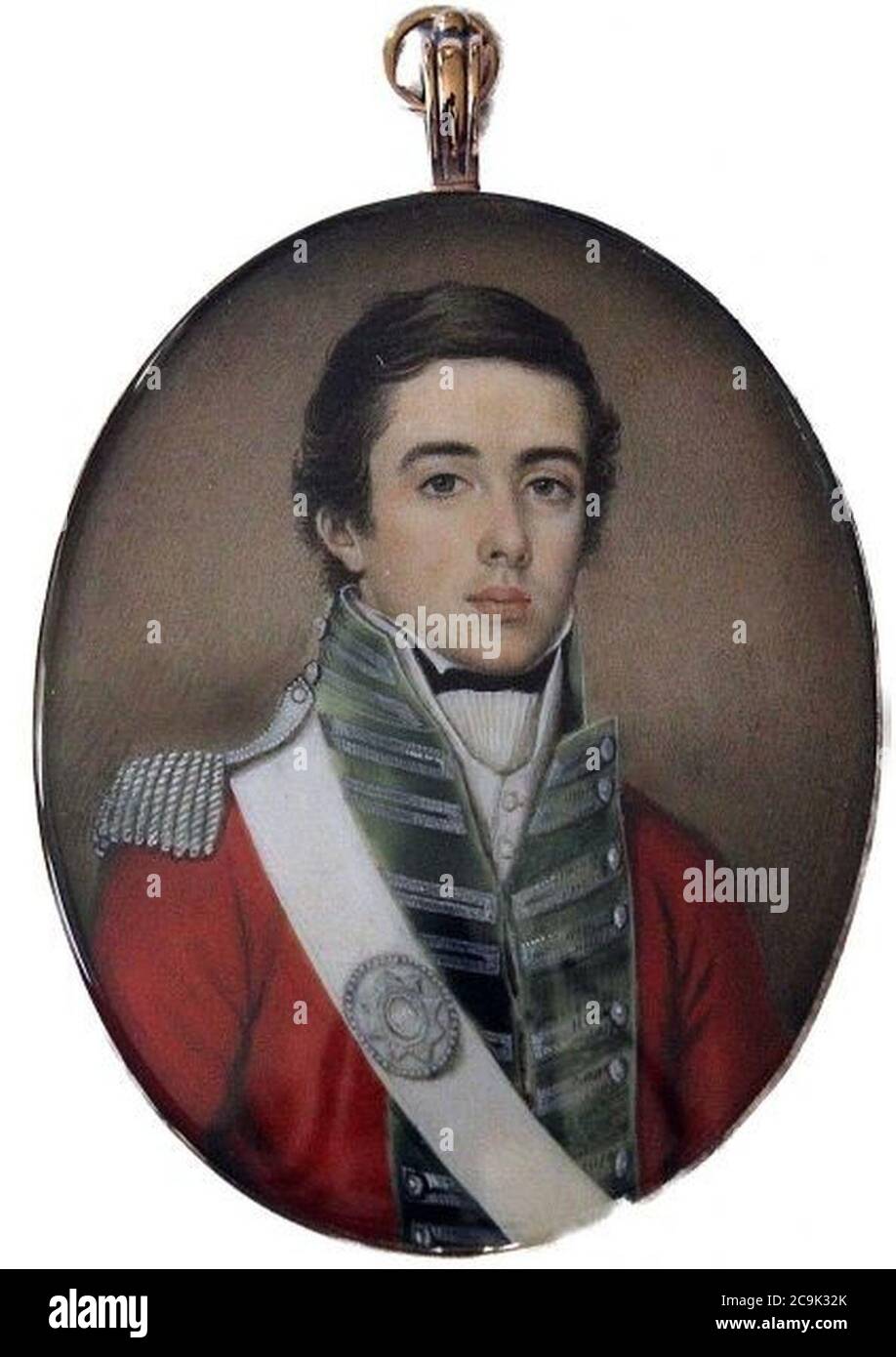 James Warren Childe circa 1810-15 un subaltern del 24° (2° Warwickshire) reggimento di piede. Foto Stock